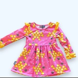 🎀 Simply Southern baby Girl Dress Size size 12-18 months. Pink and Yellow 🎀